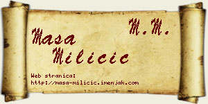 Maša Miličić vizit kartica